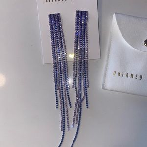 Untamed Petals Blue Crystal Earring